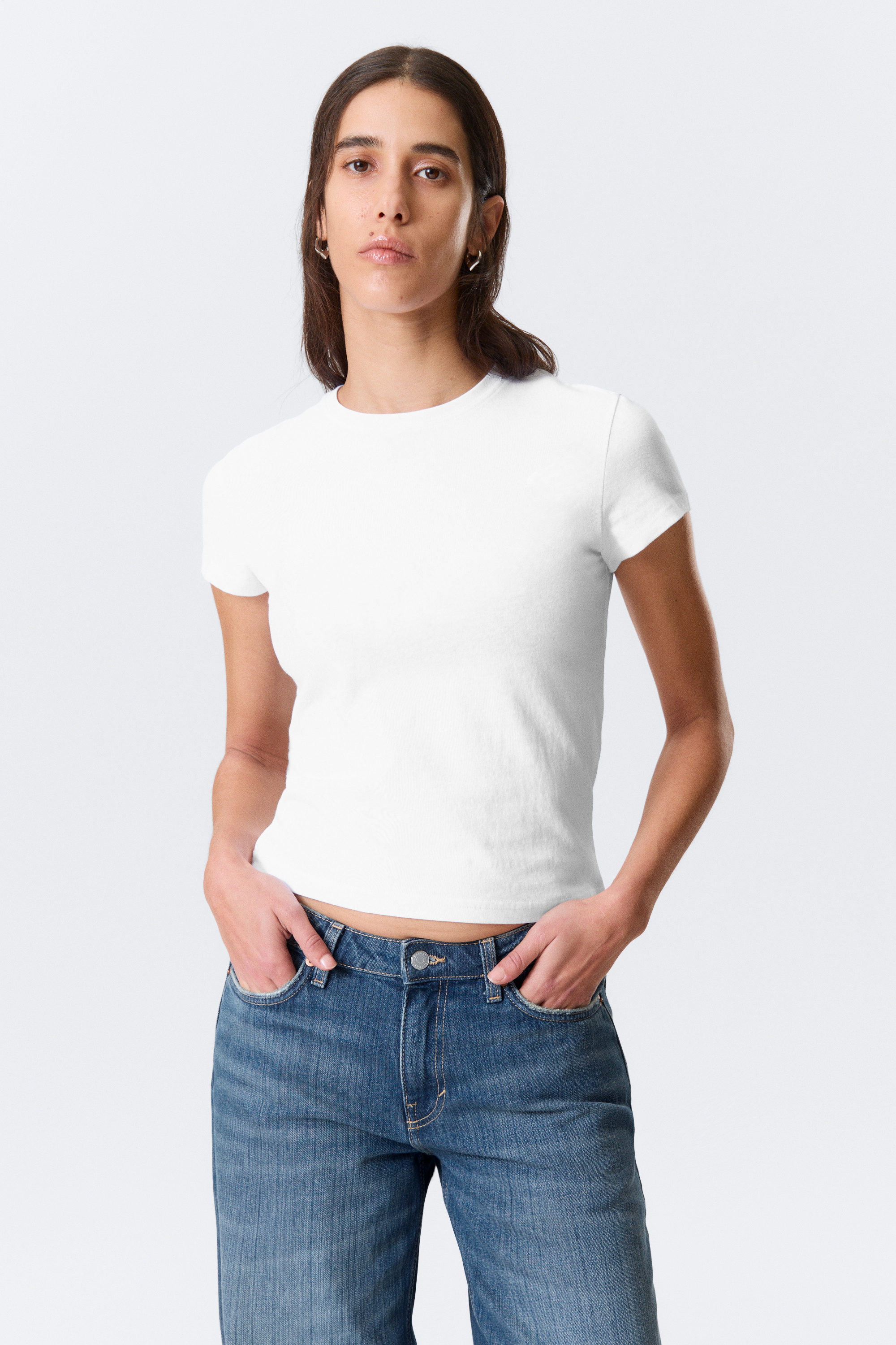 Slim Short-Sleeved Cotton T-Shirt