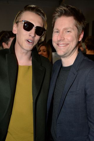 Jamie Campbell Bower And Christopher Bailey At The Burberry Prorsum Show