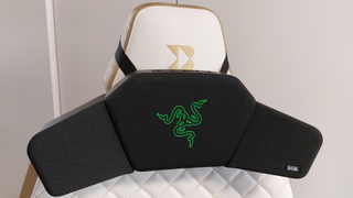 The Razer Clio headrest speaker mounted to a Backforce chair.