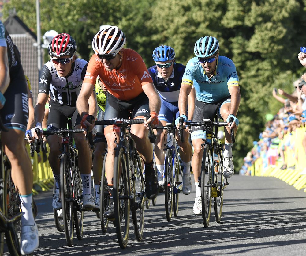 Rally Cycling's Ryan Anderson competes during stage 2 at the tour of Denmark