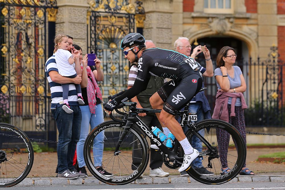 Owain Doull in action during stage 7 at the Tour of Britain