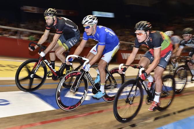 Three abreast with Christian Grasmann, Kenny de Ketele and Silvan Dillier