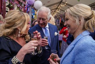 Sharon Watts and Kathy Beale with The Prince of Wales