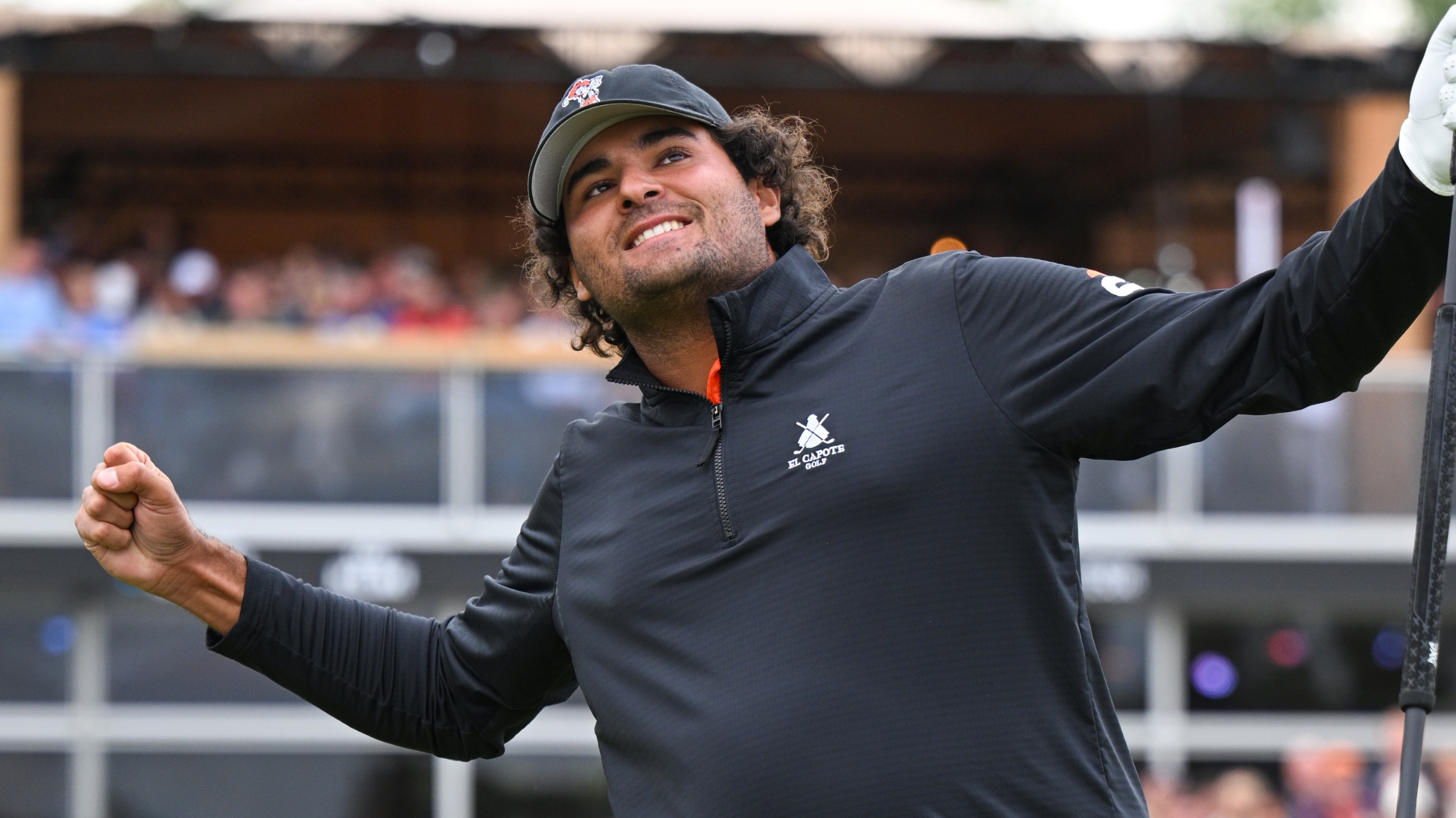 Eugenio Chacarra reacts to winning the KLM Open