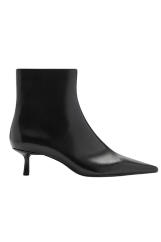 Asos Design Rosalie Kitten Heel Mid Boots in Black