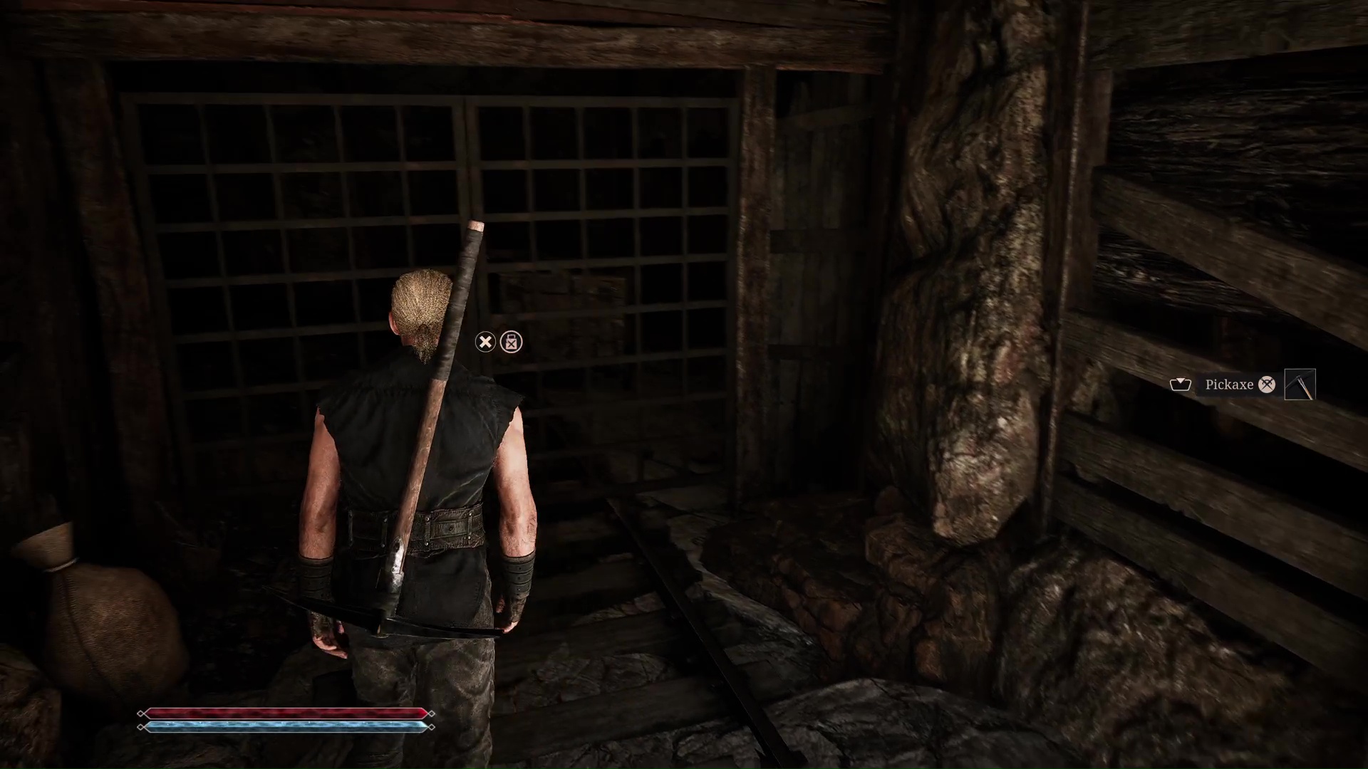 A player finds a Pickaxe in Gothic 1 Remake