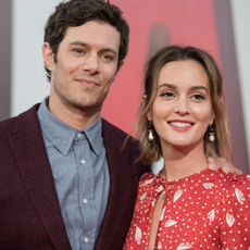 Adam Brody and Leighton Meester arrive at Warner Bros. Pictures and New Line Cinema's world premiere of "SHAZAM!" at TCL Chinese Theatre on March 28, 2019 in Hollywood, California