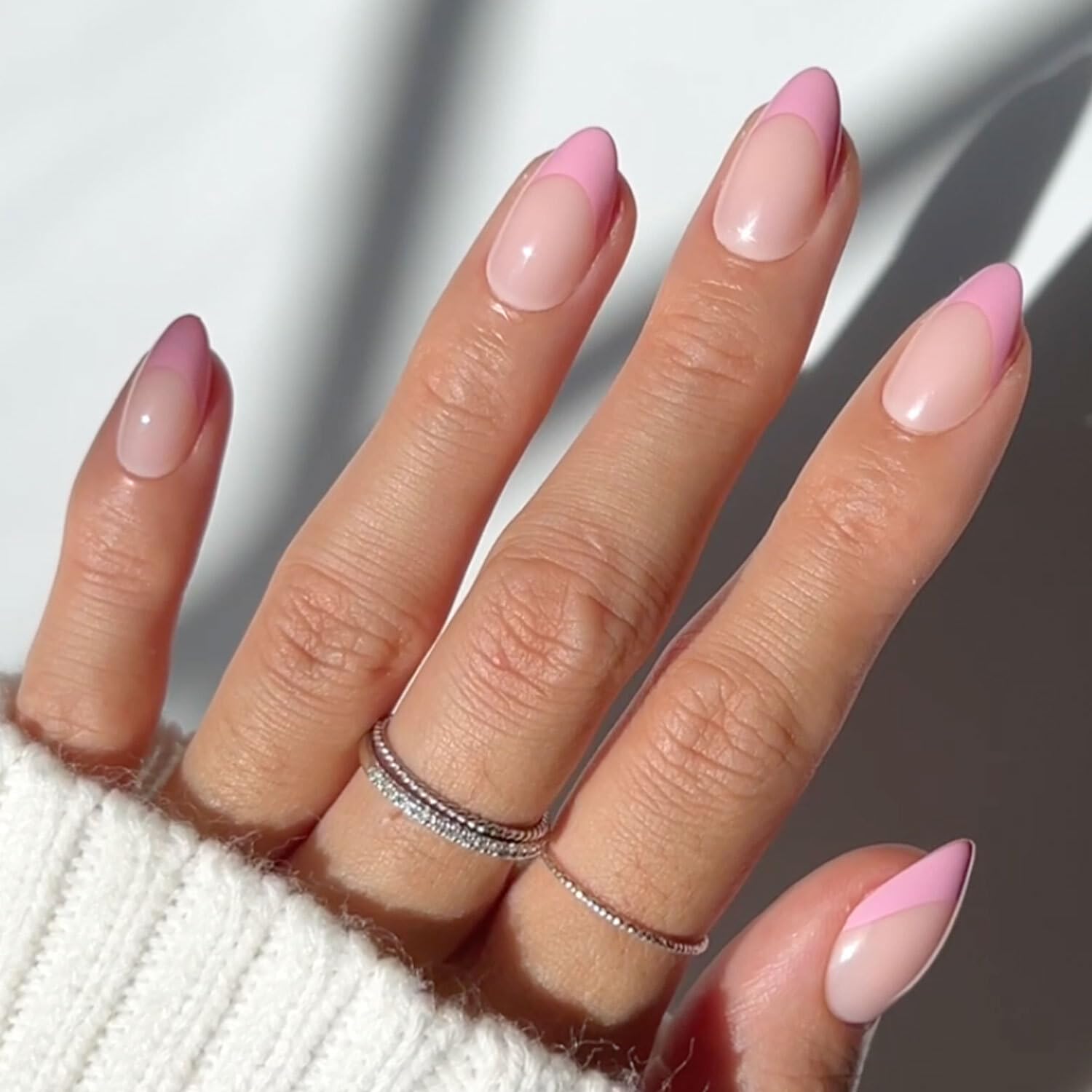 Glamnetic, Glamnetic Press on Nails - Short Almond, Glossy Fake Nails 30 Pc Full Kit