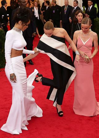 Rihanna, Stella McCartney and Kate Bosworth attend the "Charles James: Beyond Fashion" Costume Institute Gala