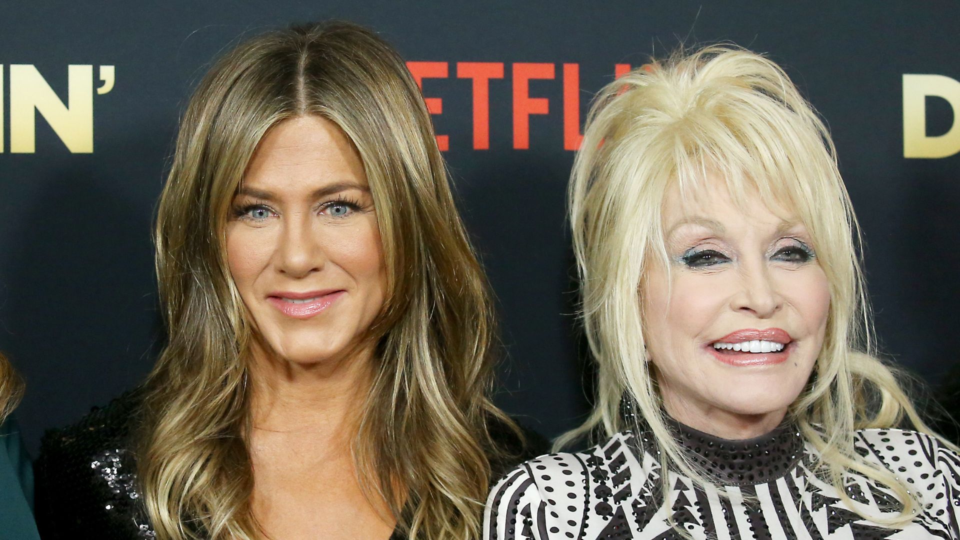 Jennifer Aniston and Dolly Parton attend the Los Angeles premiere of Netflix's "Dumplin'" held at TCL Chinese Theatre on December 06, 2018