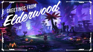 A promo postcard for the Palia Elderwood expansion