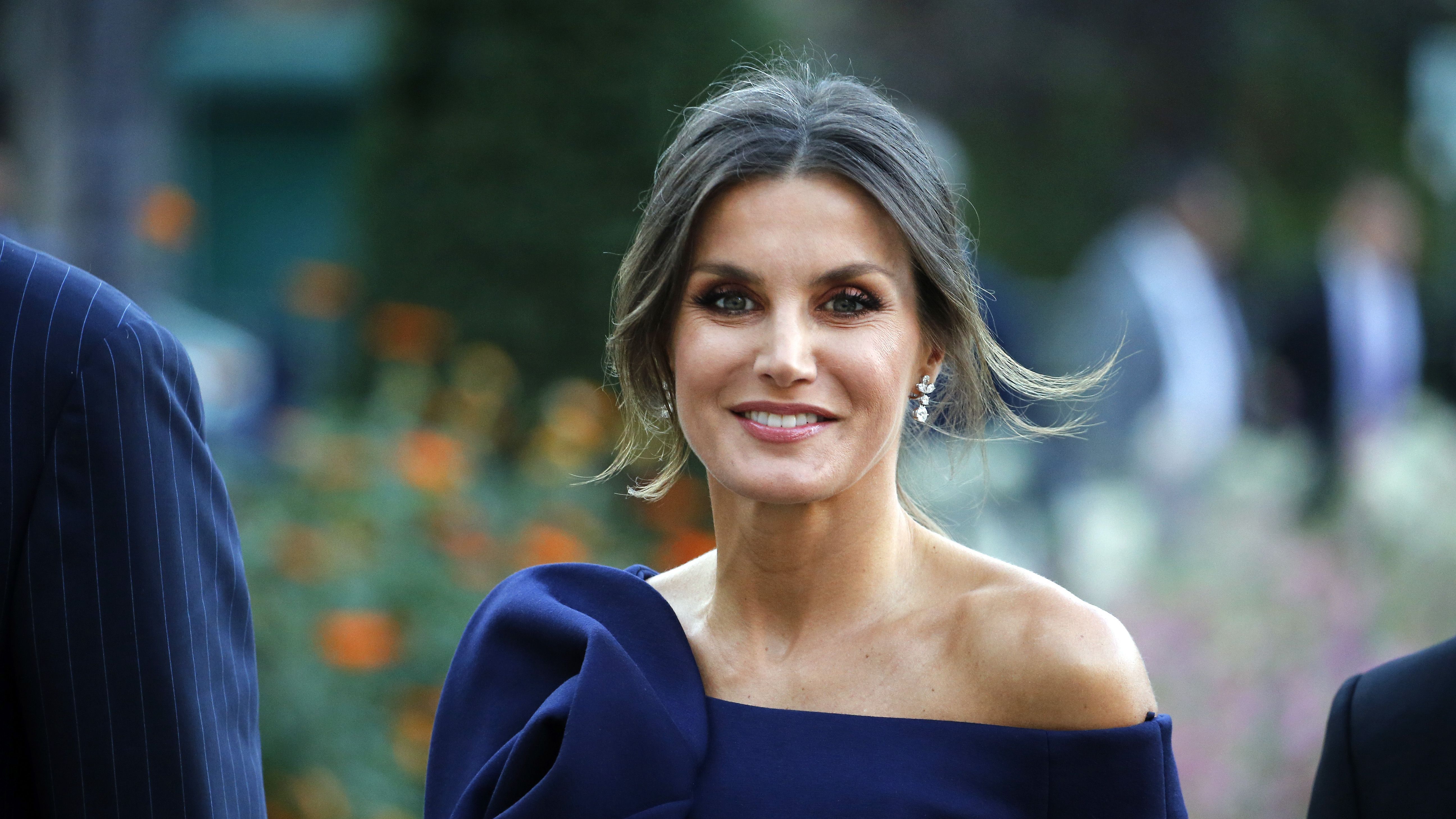 king felipe of spain and queen letizia of spain attend the "miro, la couleur des reves" exhibition at grand palais in paris