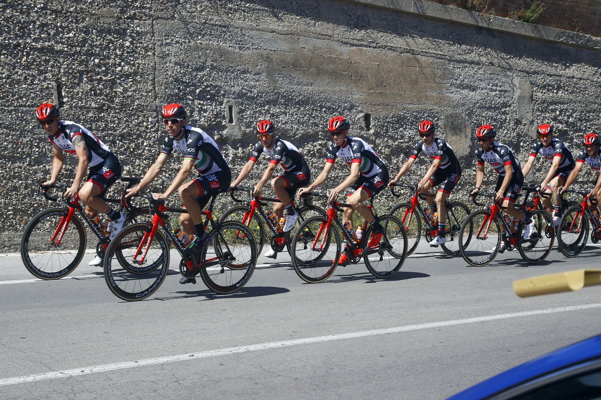 UAE Team Emirates on the rest day