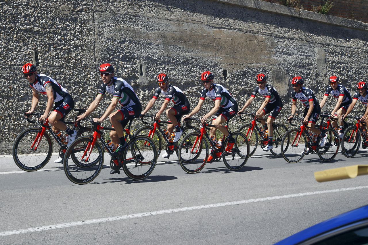 UAE Team Emirates on the rest day