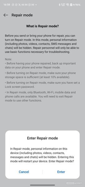 OnePlus 12 Repair mode