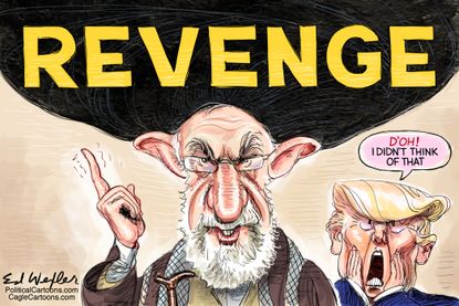 Political Cartoon U.S. Trump Iran Revenge