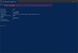 Mount DiskImage command on PowerShell