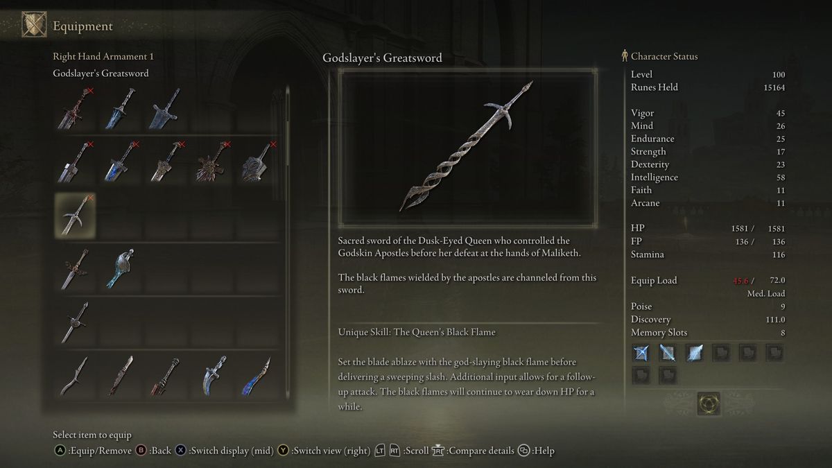 Godslayer's Greatsword lore