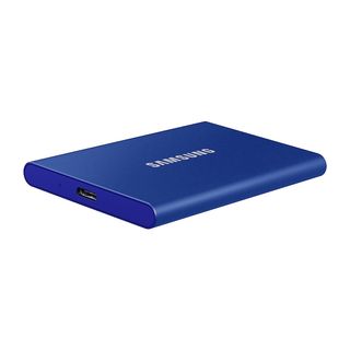 Samsung T7 SSD square render in blue