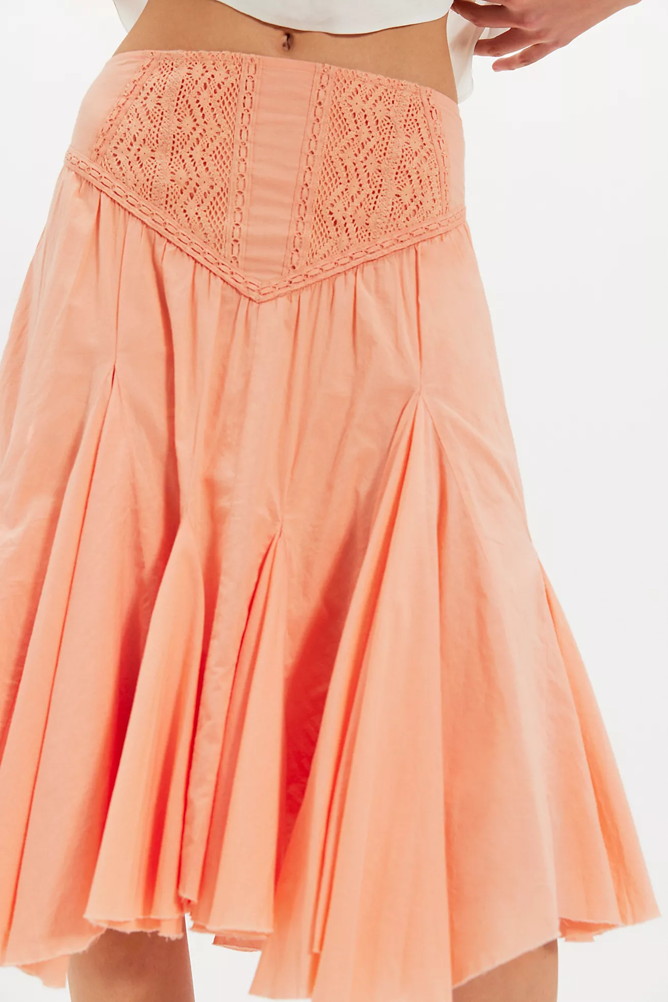 Fp One Frida Godet Midi Skirt