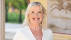 Carol Kirkwood attends The RHS Chelsea Flower Show at Royal Hospital Chelsea