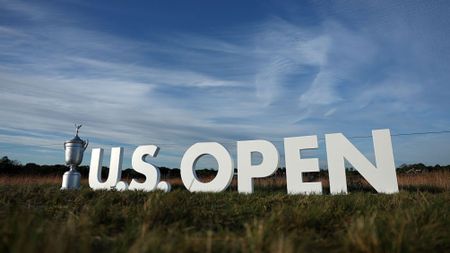 US Open signage is displayed on course prior to the 126th U.S. OPEN at Shinnecock Hills Golf Club on June 16, 2026 in Southampton, New York. 