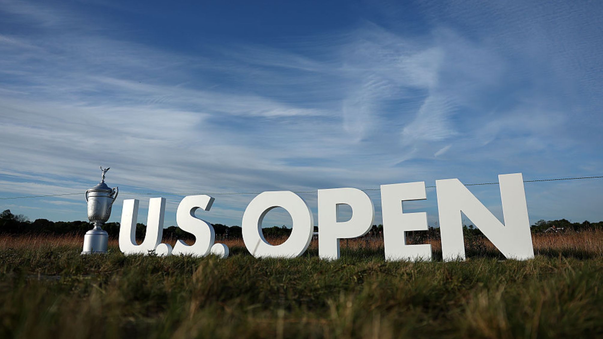 US Open signage is displayed on course prior to the 126th U.S. OPEN at Shinnecock Hills Golf Club on June 16, 2026 in Southampton, New York. 
