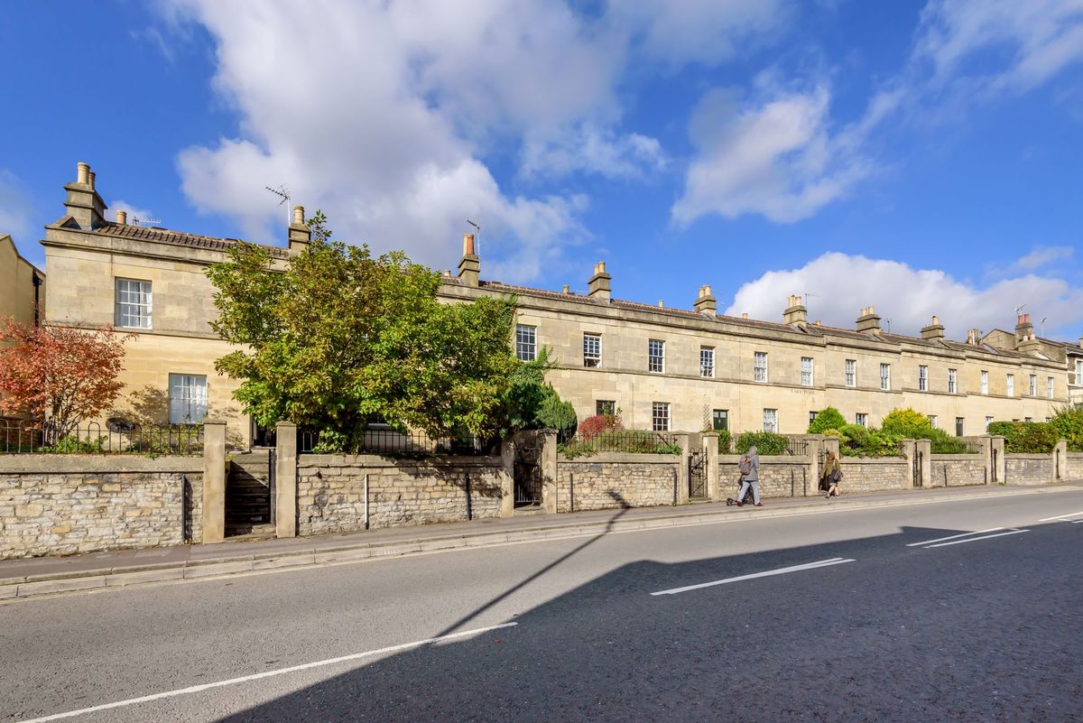 The outside of Georgian row of houses at Lark Place