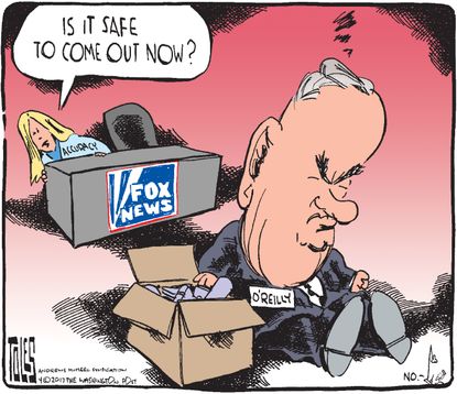Political Cartoon U.S. Bill O’Reilly Women Fox News Media Fake News