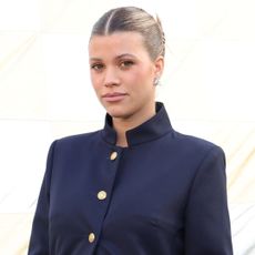 Sofia Richie Grainge debuted her growing baby bump under the military jacket trend