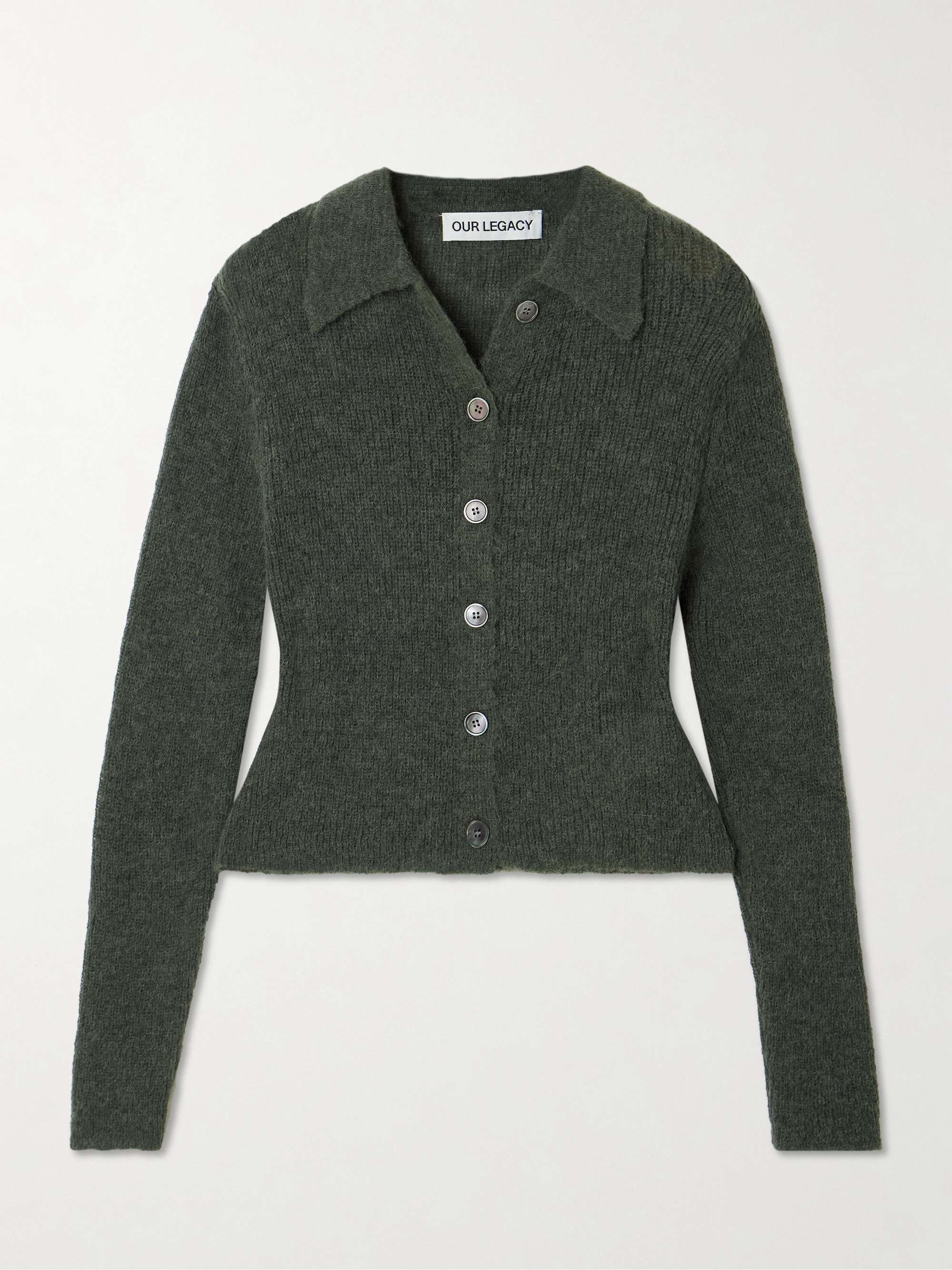 Mazzy brushed alpaca horn cardigan