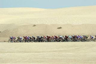 Riders sweep through the desert in the 2011 Tour of Qatar