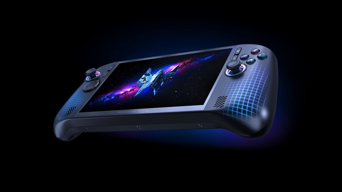 Render of Acer Predator Atlas 8 handheld