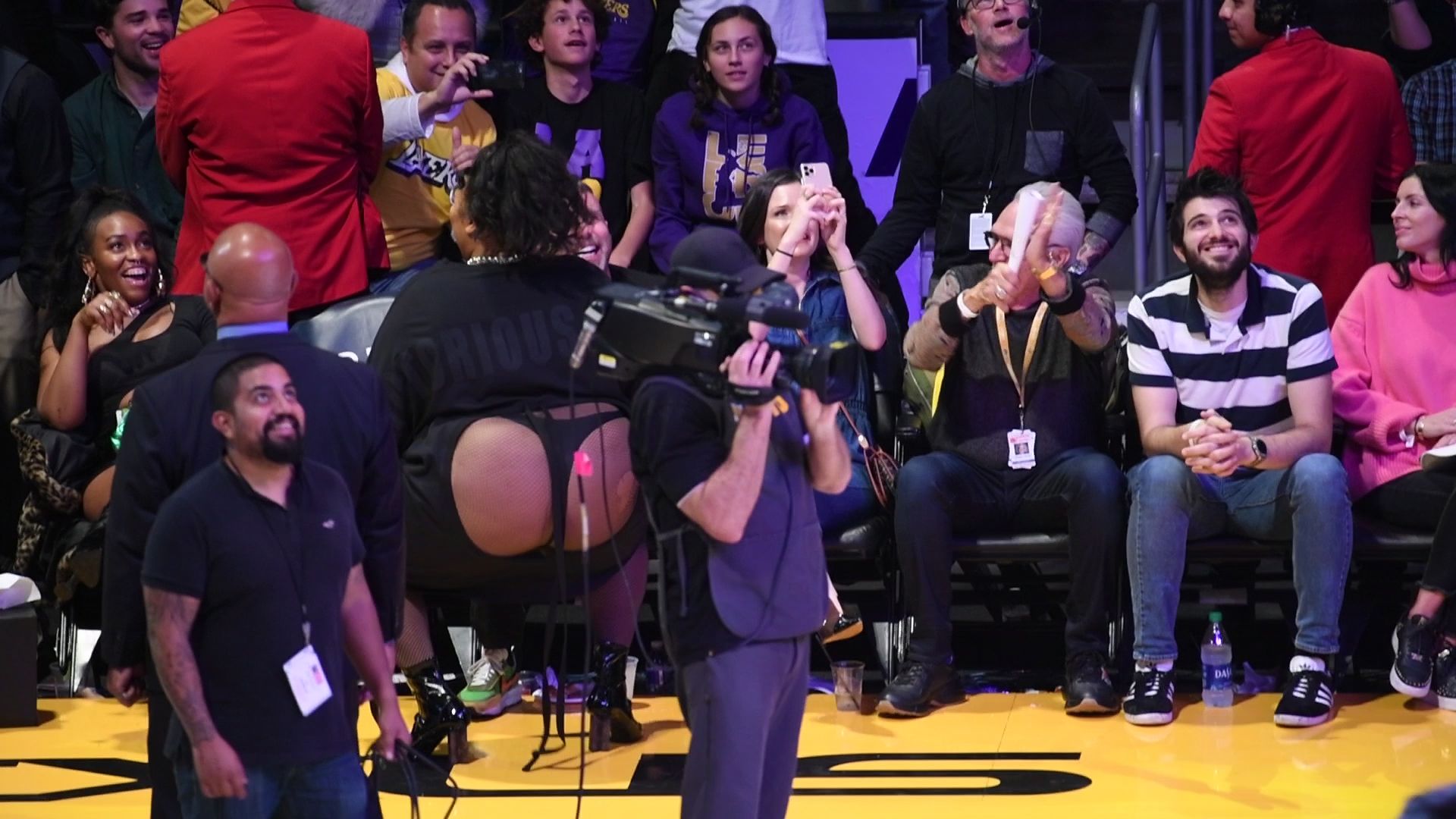 Celebrities At The Los Angeles Lakers Game