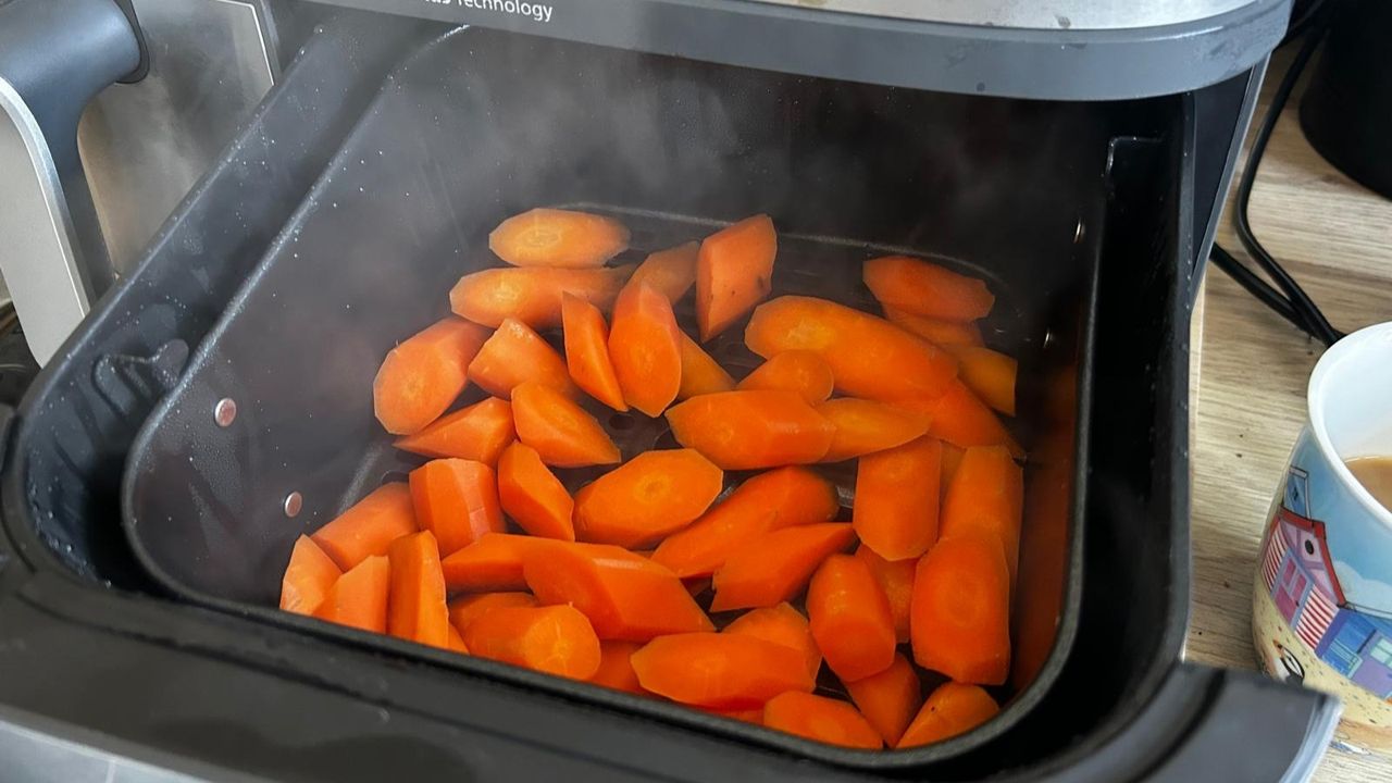 Carrots cooked using Philips 5000 Series Dual Basket Steam Air Fryer
