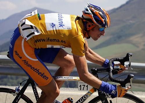 Race leader Denis Menchov (Rabobank) has been fortunate to avoid incident so far.