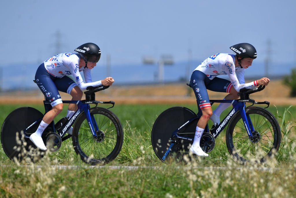 Cecilie Uttrup Ludwig (FDJ Nouvelle Aquitaine Futuroscope) in the team time trial at Giro d&#039;Italia Donne