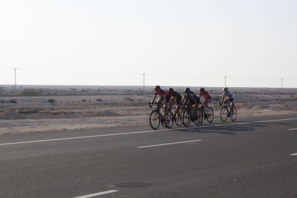 The final break at the Ladies Tour of Qatar, stage 2