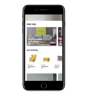 image of mobile phone with ikea advertise