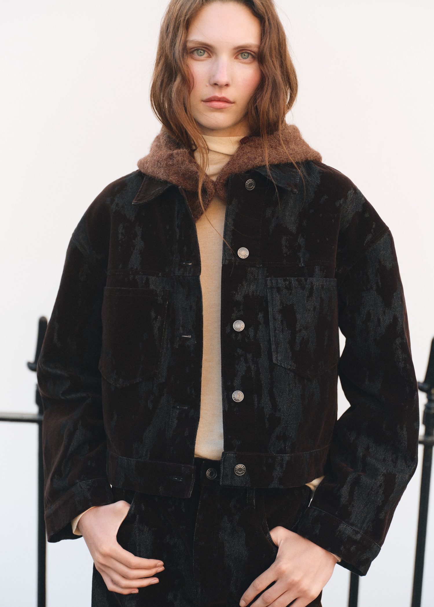 Devoré Denim Jacket - Women | Mango Usa