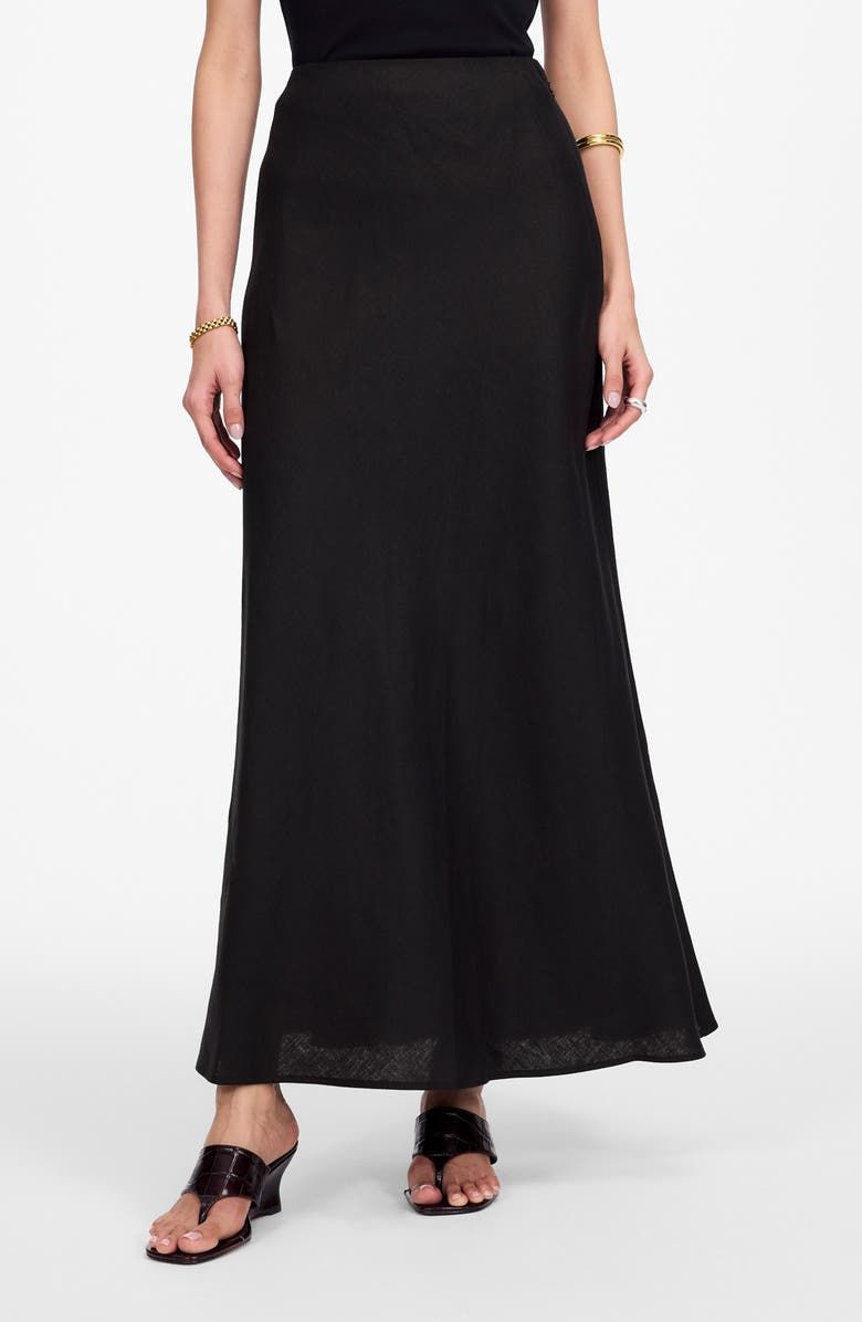 Linen Maxi Slip Skirt