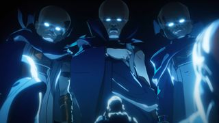 Three giant aliens shown during Marvel Entertainment's new trailer for What If...? season 3.