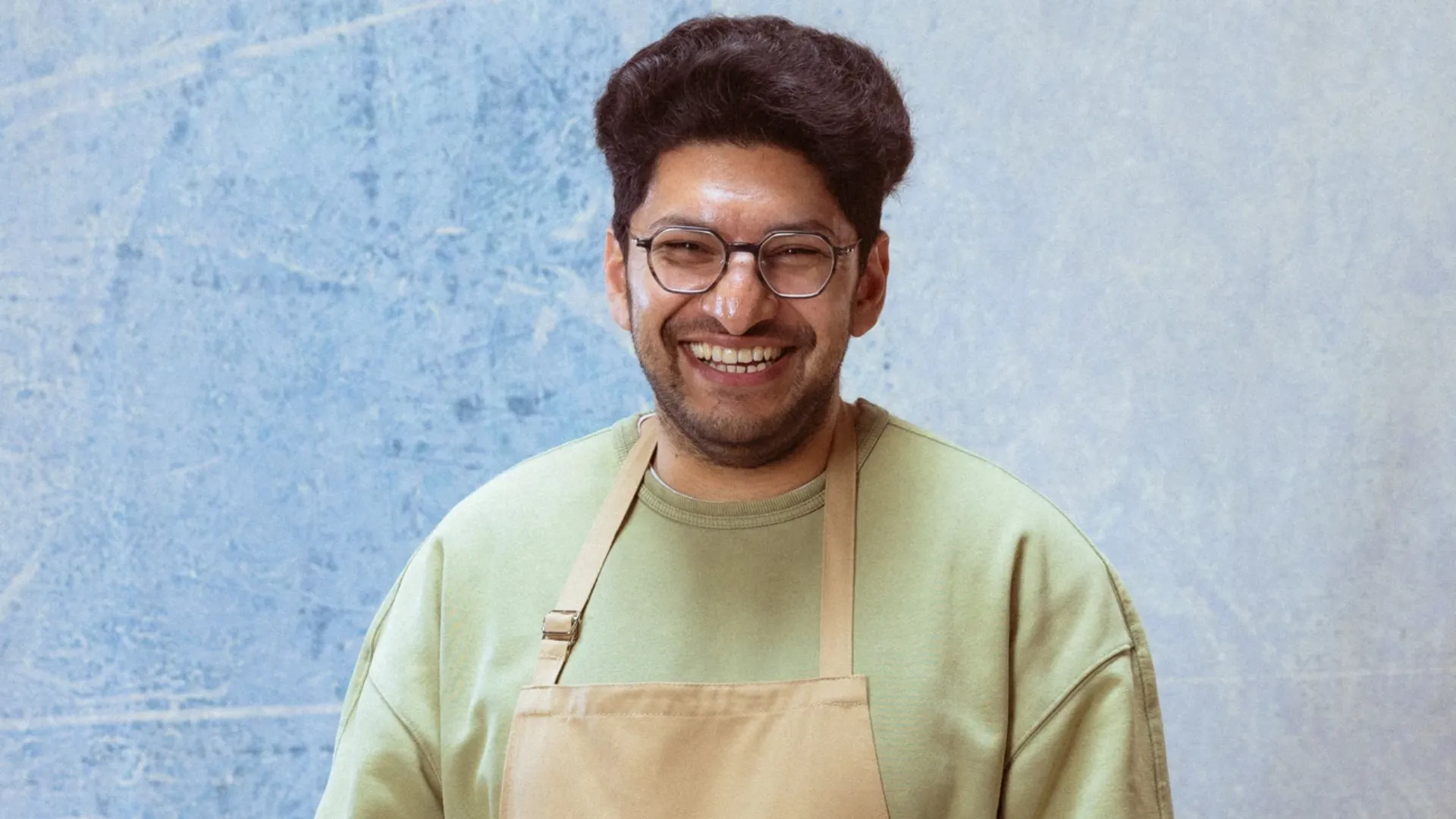 Hassan in The Great British Bake Off