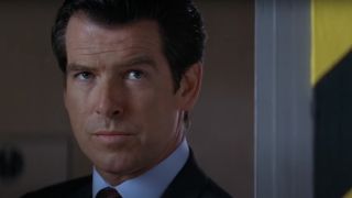 Pierce Brosnan looks ahead stoically in Tomorrow Never Dies.