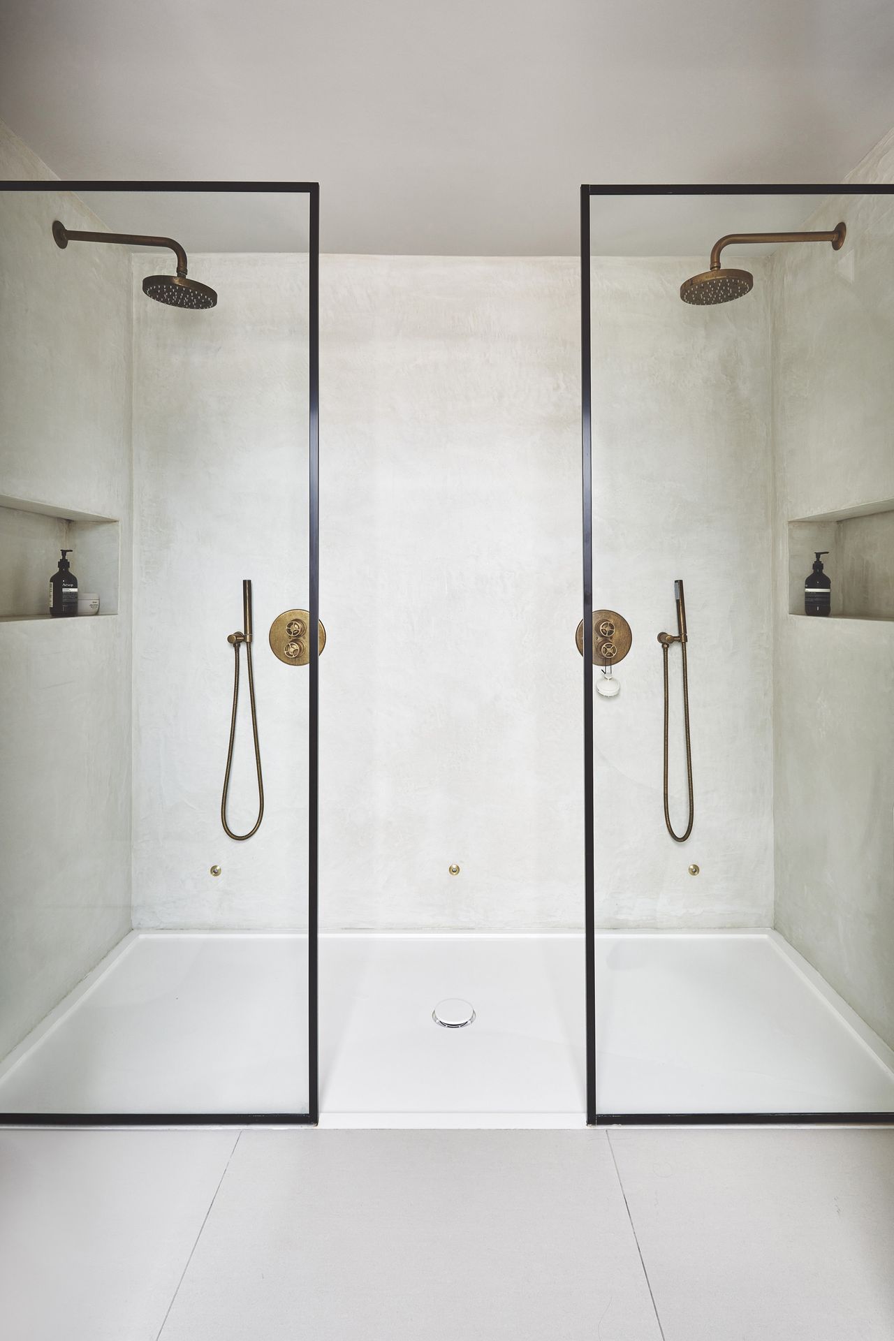 The double shower in the loft master suite