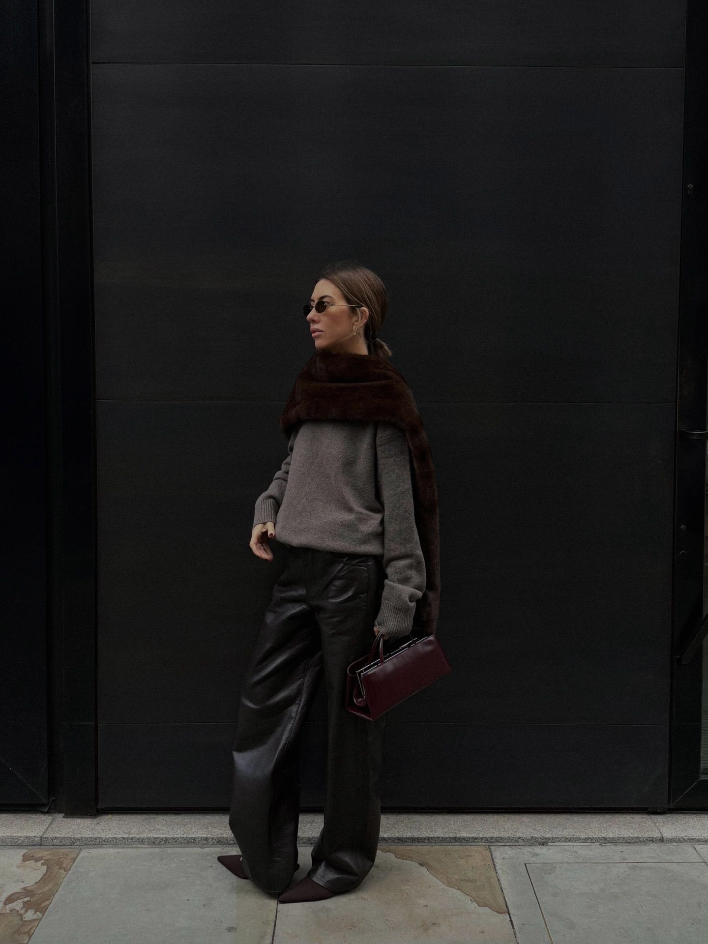 Leather trouser trend 2026.