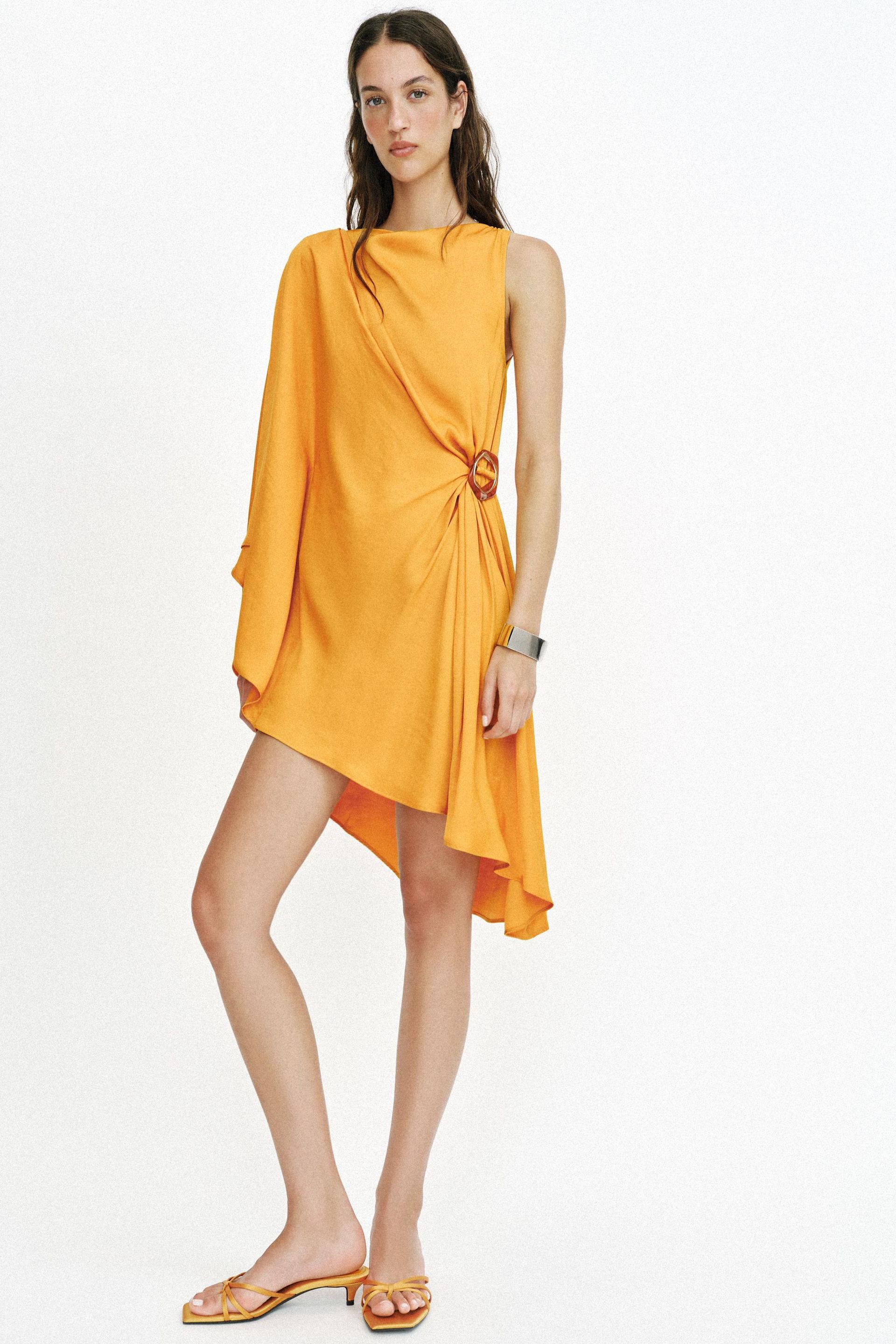 Asymmetric Buckle Dress