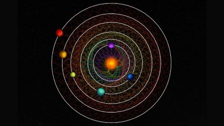 A diagram showing the orbital geometry of star HD 110067