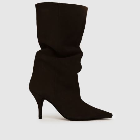 Schuh Dakira Suede Slouch Calf Boot in Black