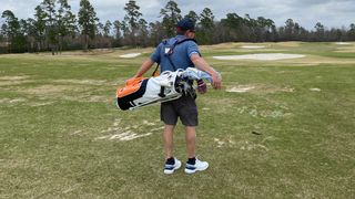 Stitch Golf MIY SL2 Golf Bag being tested on the course